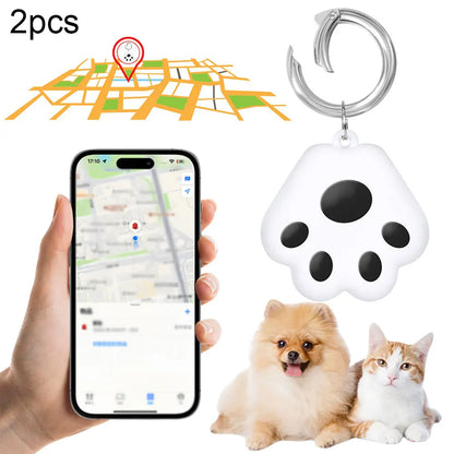 Mini GPS Tracker Pet Locator Mini Tracker for Cats/Dogs (Black 2pcs for Android)