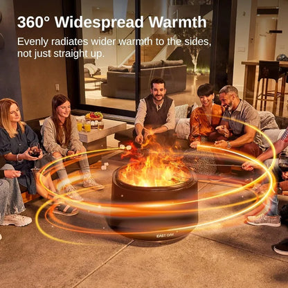 . Portable Smokeless Wood Burning Fire Pit 29", Wood Burning for Patio & Backyard