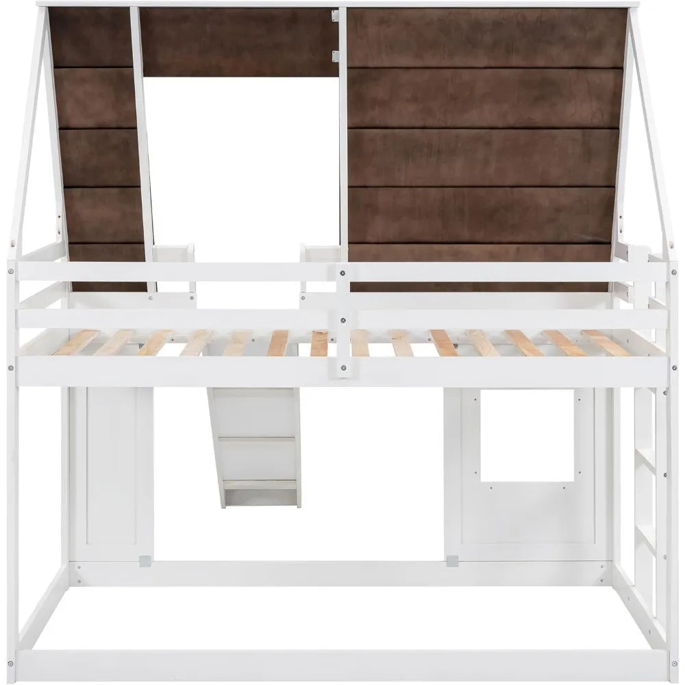 Twin Over Twin House Bunk Bed