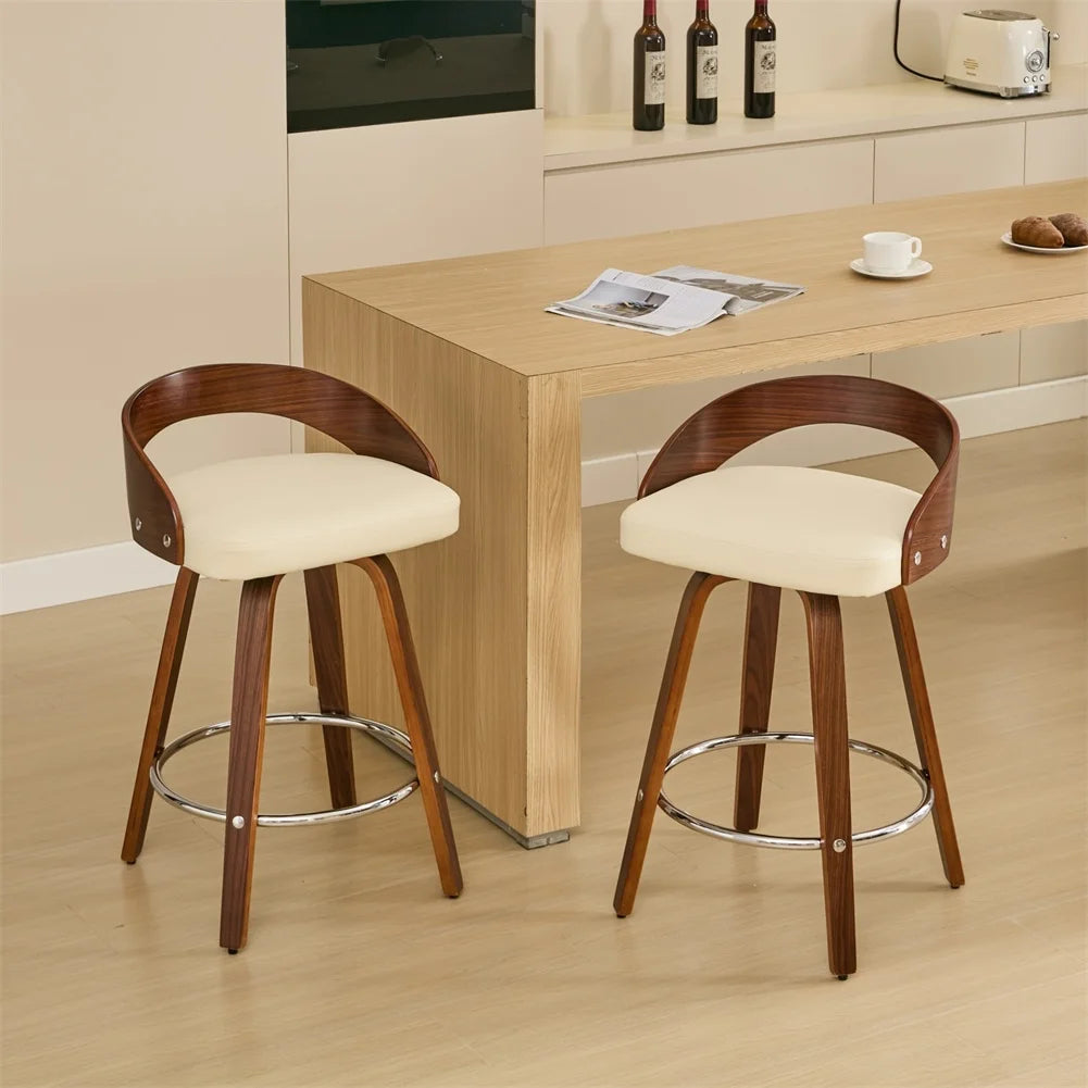 2 PCS Swivel Barstools