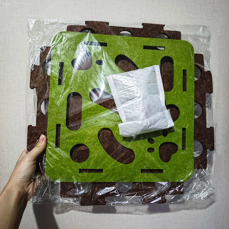 Cat Felt Box Puzzle Maze Toy With Bell