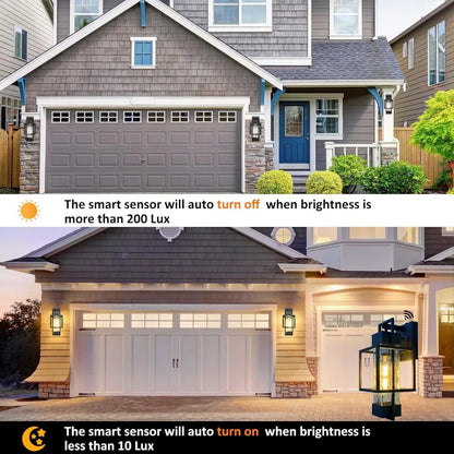 High quality -Modern Outdoor Light Fixtures Dusk to Dawn Outdoor Lighting 2 Pack,15" Exterior Wall Sconce Waterproof Porch Light