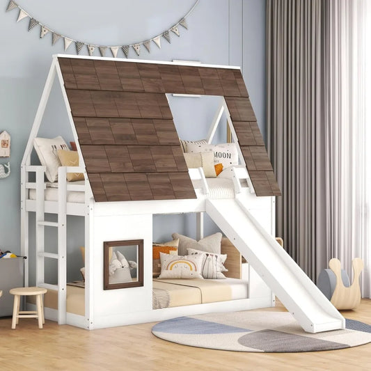 Twin Over Twin House Bunk Bed