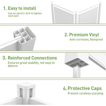 Air Conditioner Fence/Trash Can Fence 50" W X 50" H; Pool Equipment Enclosure & Vinyl Privacy Panel for Outside