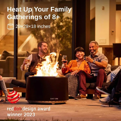 . Portable Smokeless Wood Burning Fire Pit 29", Wood Burning for Patio & Backyard