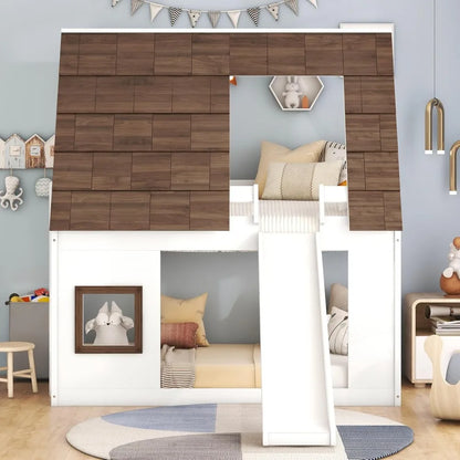 Twin Over Twin House Bunk Bed