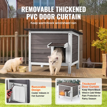 Outdoor Weatherproof Cat House,