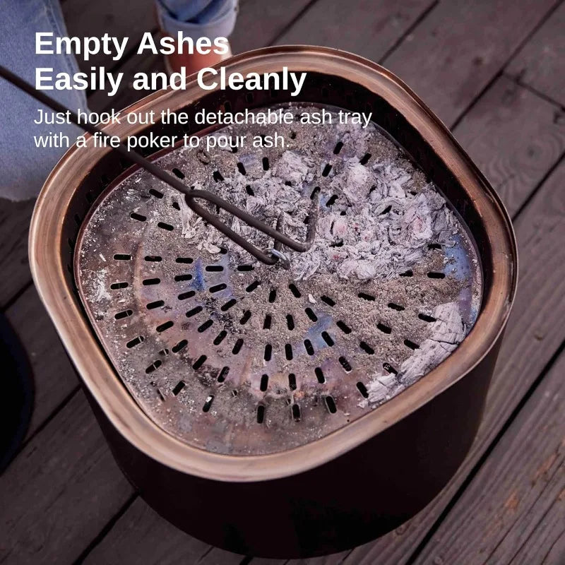 . Portable Smokeless Wood Burning Fire Pit 29", Wood Burning for Patio & Backyard