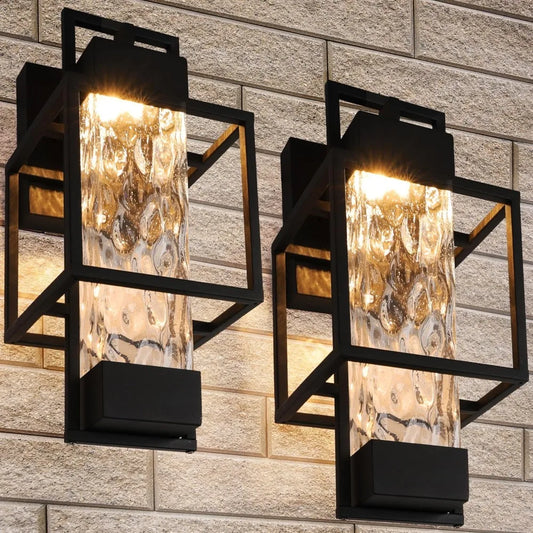 High quality -Modern Outdoor Light Fixtures Dusk to Dawn Outdoor Lighting 2 Pack,15" Exterior Wall Sconce Waterproof Porch Light
