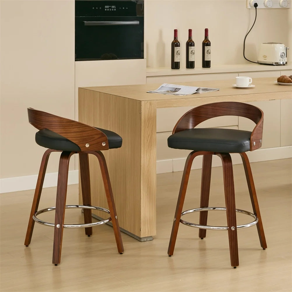 2 PCS Swivel Barstools