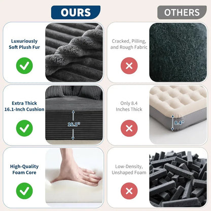 Oversized Comfy Chaise Lounge Chair with Pillows