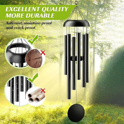 Large 36 inch Aluminum Outdoor Wind Chimes; Graceful Deep Tone; Create a Zen Atmosphere; Amazing Friend Gift
