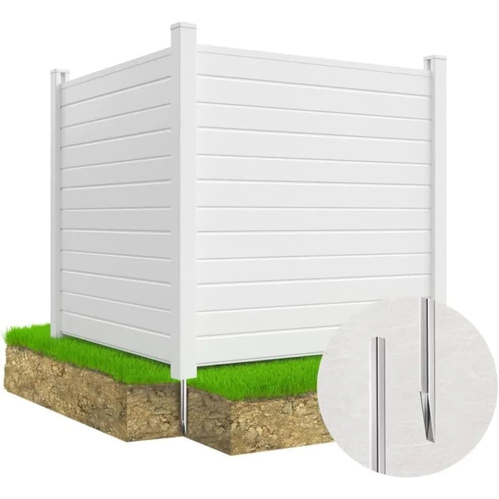 Air Conditioner Fence/Trash Can Fence 50" W X 50" H; Pool Equipment Enclosure & Vinyl Privacy Panel for Outside
