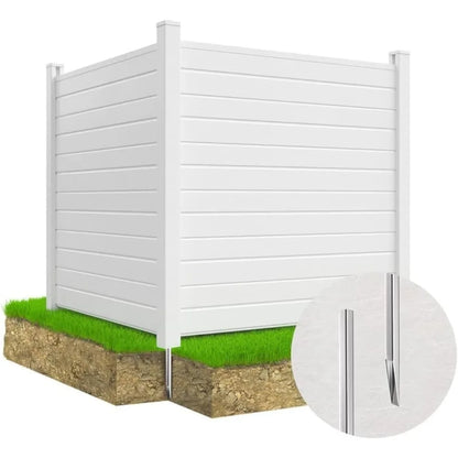 Air Conditioner Fence/Trash Can Fence 50" W X 50" H; Pool Equipment Enclosure & Vinyl Privacy Panel for Outside