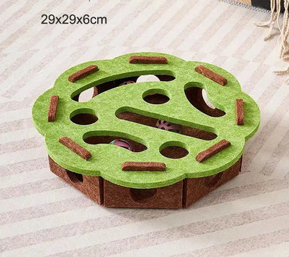 Cat Felt Box Puzzle Maze Toy With Bell