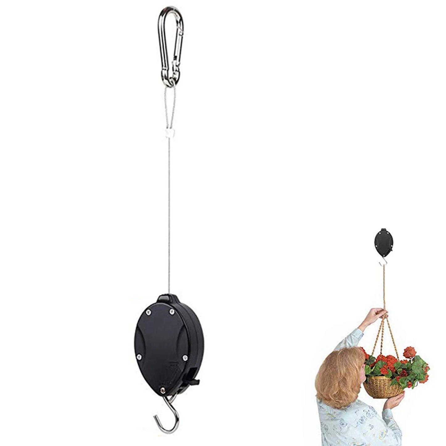 plant pulleys for hanging plants Plant Pulleys For Easy Reach Hanging Plants Adjustable Height Stainles – KatsHomeMarket