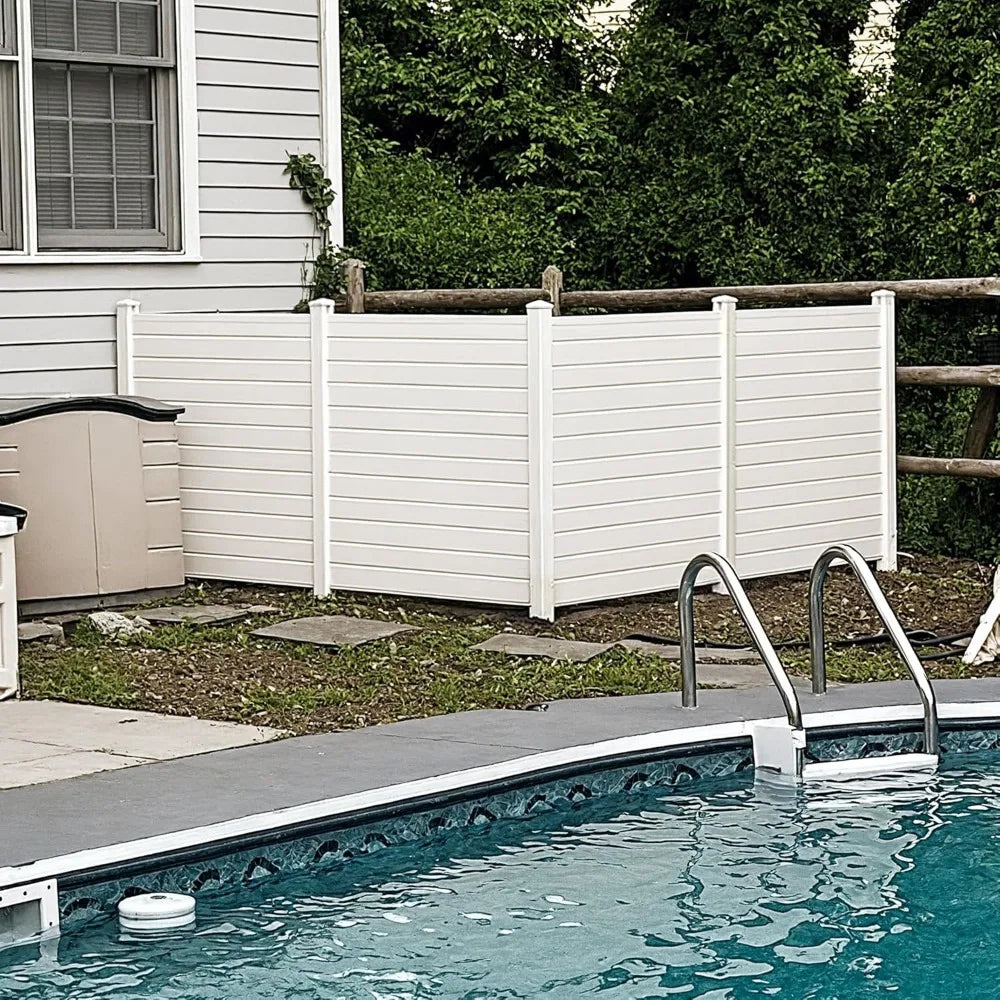 Air Conditioner Fence/Trash Can Fence 50" W X 50" H; Pool Equipment Enclosure & Vinyl Privacy Panel for Outside