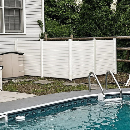 Air Conditioner Fence/Trash Can Fence 50" W X 50" H; Pool Equipment Enclosure & Vinyl Privacy Panel for Outside