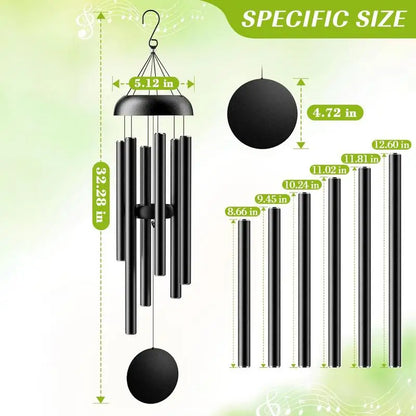 Large 36 inch Aluminum Outdoor Wind Chimes; Graceful Deep Tone; Create a Zen Atmosphere; Amazing Friend Gift