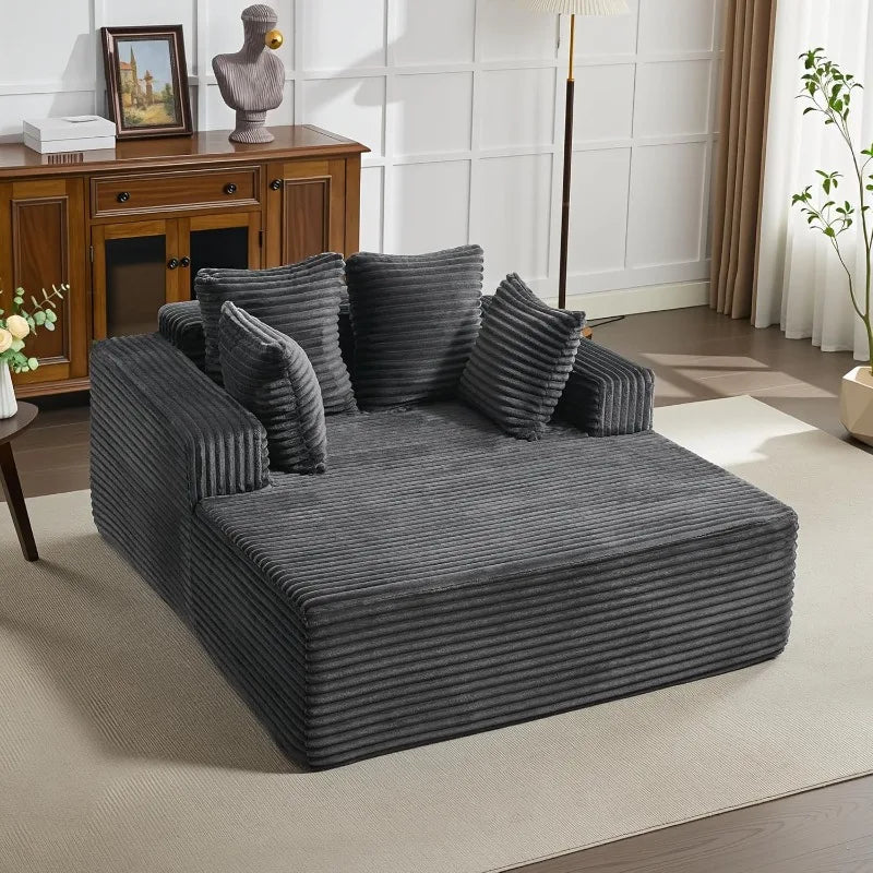 Oversized Comfy Chaise Lounge Chair with Pillows