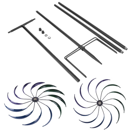 Rainbow Color Windmill Double-Layer Outdoor Wind Catcher Wear Resist Yard Ornament